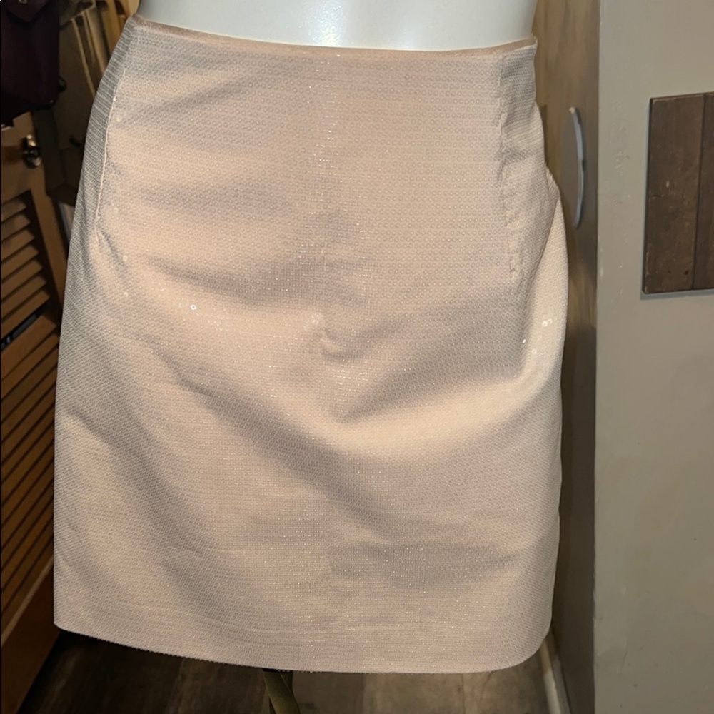 Cream Pencil Mini Skirt for Cocktail